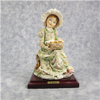 GIRL WITH CHICKS 9-1/2 inch 1992 Members Only Figurine  (Giuseppe Armani, 0122-S, 1982)