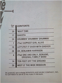 Vintage ONE AND ONLY, GENUINE, ORIGINAL FAMILY BAND Sheet Music Book (Disney, 1968)