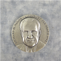 Richard M. Nixon Journey For Peace Silver Medal  (Danbury Mint, 1972)