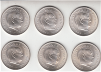 1967 DENMARK Frederik IX/Wedding of princess Margrethe 10 Kroner BU Silver Coin KM 856