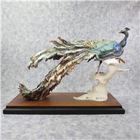 PEACOCK - LIFTED CLAW 20 inch Limited Edition Figurine  (Giuseppe Armani, 455-S, 1988)