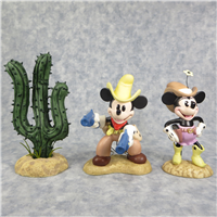 OPENING TITLE, MICKEY, MINNIE & CACTUS Two-Gun Mickey Disney Figurines (WDCC, 1236373, 2004)