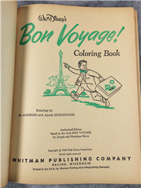 Vintage BON VOYAGE Coloring Book (Disney, Whitman, 1962) 