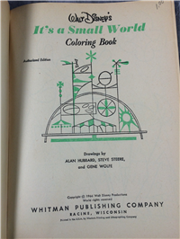 Vintage IT'S A SMALL WORLD Coloring Book #1188 (Disney, Whitman, 1966) 