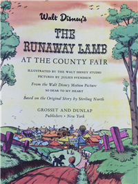 Vintage THE RUNAWAY LAMB AT THE COUNTY FAIR Picture Story Book (Disney, 1949)