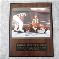 MUHAMMAD ALI-WORLD HEAVYWEIGHT CHAMPION Limited Edition Autographed 1974 Photograph on Plaque