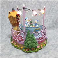 DONALD HUEY DEWEY & LOUIE 8-1/2 inch Donald's Teacup Ride Snow Globe (Disney Direct, 28563, 1993)