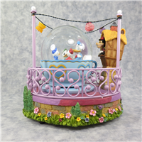 DONALD HUEY DEWEY & LOUIE 8-1/2 inch Donald's Teacup Ride Snow Globe (Disney Direct, 28563, 1993)