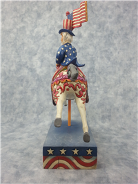 GOD BLESS AMERICA 9-1/4 inch Uncle Sam Riding Horse Figurine (Jim Shore, Enesco, 4013280, 2008)