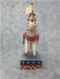 GOD BLESS AMERICA 9-1/4 inch Uncle Sam Riding Horse Figurine (Jim Shore, Enesco, 4013280, 2008)