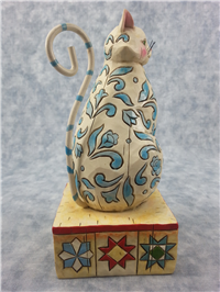 EVANGALINE 6-3/4 inch Cat White/Grey Figurine (Jim Shore, Enesco, 4004864, 2005)