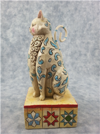 EVANGALINE 6-3/4 inch Cat White/Grey Figurine (Jim Shore, Enesco, 4004864, 2005)