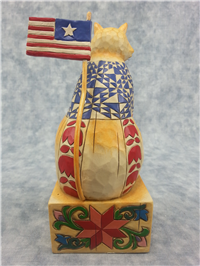 WITH LIBERTY AND JUSTICE FOR ALL 6-1/4 inch Patriotic Cat Figurine (Jim Shore, Enesco, 117047, 2003)