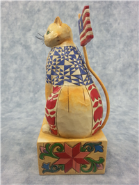 WITH LIBERTY AND JUSTICE FOR ALL 6-1/4 inch Patriotic Cat Figurine (Jim Shore, Enesco, 117047, 2003)