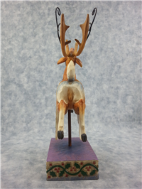 DASH AWAY 9-1/4 inch Reindeer/Green Blanket Figurine (Jim Shore, Enesco, 118111, 2004)