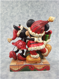 A CHRISTMAS KISS 6-1/2 inch Disney Minnie & Mickey Mouse Figurine (Jim Shore, Enesco, 4009120, 2007)