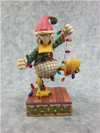SANTA'S HIGH STRUNG HELPER 7-1/4 inch Disney Donald Duck Figurine (Jim Shore, Enesco, 4008064, 2007)
