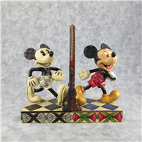 80 YEARS OF LAUGHTER 8-1/4 inch Disney Mickey Mouse Then & Now Figurine (Jim Shore, Enesco, 4011748, 2008)