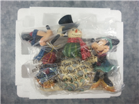DRESSING UP FOR THE HOLIDAYS 6-1/4 inch Disney Mickey Mouse/Minnie/Snowman Figurine (Jim Shore, Enesco, 4013968, 2009)
