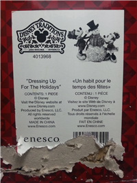 DRESSING UP FOR THE HOLIDAYS 6-1/4 inch Disney Mickey Mouse/Minnie/Snowman Figurine (Jim Shore, Enesco, 4013968, 2009)