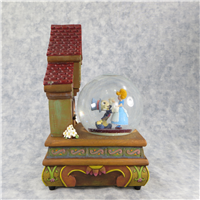 JIMINY CRICKET 10-1/2 inch Pinocchio Musical Rotating Snow Globe with Clock (Disney Direct)
