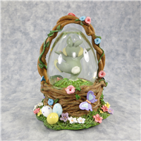 THUMPER & FLOWER 6-3/4 inch Bambi Musical Easter Snow Globe (Disney, #20581)