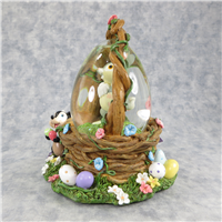 THUMPER & FLOWER 6-3/4 inch Bambi Musical Easter Snow Globe (Disney, #20581)