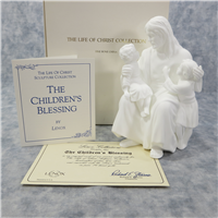 THE CHILDREN'S BLESSING The Life Of Christ Sculpture Collection 6-3/4 inch White Bone China Figurine (Lenox, 1989)