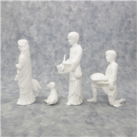 THE CHILDREN OF BETHLEHEM Nativity Sculpture Collection 5-5/8 inch White Bone China Figurines (Lenox, 1990)