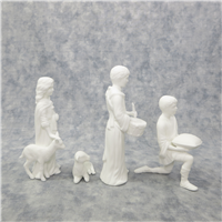 THE CHILDREN OF BETHLEHEM Nativity Sculpture Collection 5-5/8 inch White Bone China Figurines (Lenox, 1990)