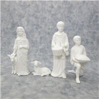 THE CHILDREN OF BETHLEHEM Nativity Sculpture Collection 5-5/8 inch White Bone China Figurines (Lenox, 1990)