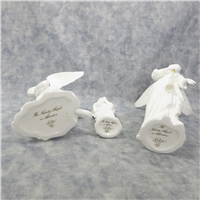 THE ANGELS IN ADORATION Nativity Sculpture Collection 7-1/2 inch White Bone China Figurines (Lenox, 1989)