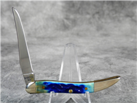 1998 CASE XX USA 610096 SS Blue Jigged Bone Tiny Toothpick Knife