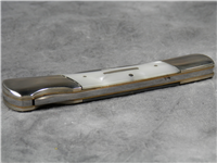 1996 BULLDOG BRAND Mother of Pearl Calf Roper Lockback