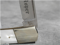 1996 BULLDOG BRAND Mother of Pearl Calf Roper Lockback