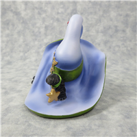 ALL SET TO CONJURE UP A LITTLE FUN 8 inch Black Cat & Witch Hat Figurine (Charming Purr...Sonalities, Enesco, 4027981, 2012)