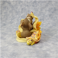 IT'S NICE TO HAVE YOU WITH ME EAR AFTER EAR 3 inch Thanksgiving/Fall Corncob Mouse Figurine (Charming Tails, Enesco, 49787, 2008)