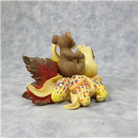 IT'S NICE TO HAVE YOU WITH ME EAR AFTER EAR 3 inch Thanksgiving/Fall Corncob Mouse Figurine (Charming Tails, Enesco, 49787, 2008)