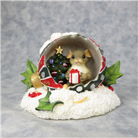 HOME IS WHERE YOU MAKE IT 2-3/4 inch Mouse in Christmas Ornament Figurine (Charming Tails, Enesco, 85/174, 2007)