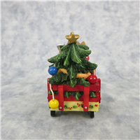 ALL READY TO GET CHRISTMAS ROLLING 3 inch Mouse in Wagon Figurine (Charming Tails, Enesco, 87/158, 2005)