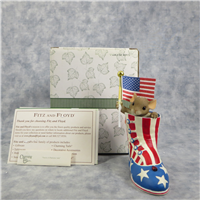 YOU'RE A PATRIOTIC SOLE Mouse In Shoe Figurine (Charming Tails, Enesco, 89/114)