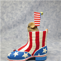 YOU'RE A PATRIOTIC SOLE Mouse In Shoe Figurine (Charming Tails, Enesco, 89/114)