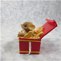 I'M CRACKERS FOR YOU Mouse Crackers Figurine (Charming Tails, Enesco, 89/334)