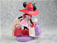 SHOPPING WITH HATTITUDE 4-1/4 inch Red Hat Society Minnie Mouse Figurine (Hamilton Collection, Disney, 09-00675-001))