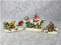 Lot of 3 Christmas/Holiday Fitz & Floyd/Hamilton Collection Charming Tails Mouse Figurines 