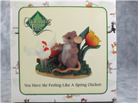 YOU HAVE ME FEELING LIKE A SPRING CHICKEN 3 inch Mouse With Chicked Figurine (Charming Tails, Fitz & Floyd, 88/138, 2007)