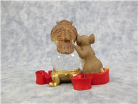 OUR FUTURE LOOKS WONDERFUL 3-1/2 inch Mouse and Owl Crystal Ball Figurine (Charming Tails, Fitz & Floyd, 88/119, 2008)