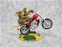 YOU WHEELIE EXCITE ME 4 inch Mice on Motorcycle Figurine (Charming Tails, Fitz and Floyd, 82/127, 2005)