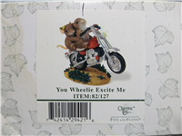 YOU WHEELIE EXCITE ME 4 inch Mice on Motorcycle Figurine (Charming Tails, Fitz and Floyd, 82/127, 2005)