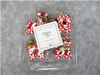 GUMDROP EXPRESS 4 Piece Winter Candy Cane Train Figurine Ornaments (Charming Tails, Fitz and Floyd, 2006)